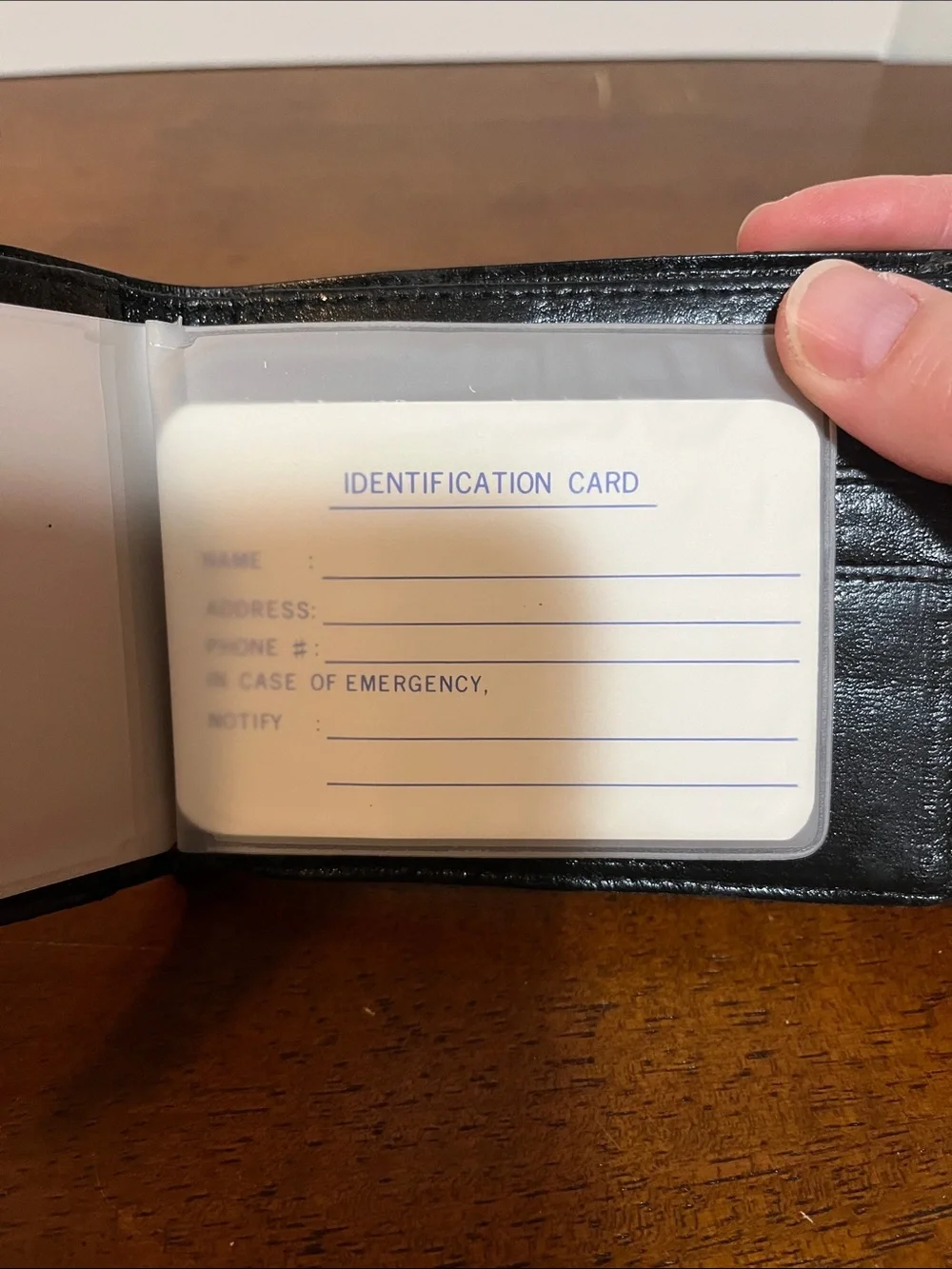 Men's Black Eel Skin Bifold Wallet - Smooth Finish
